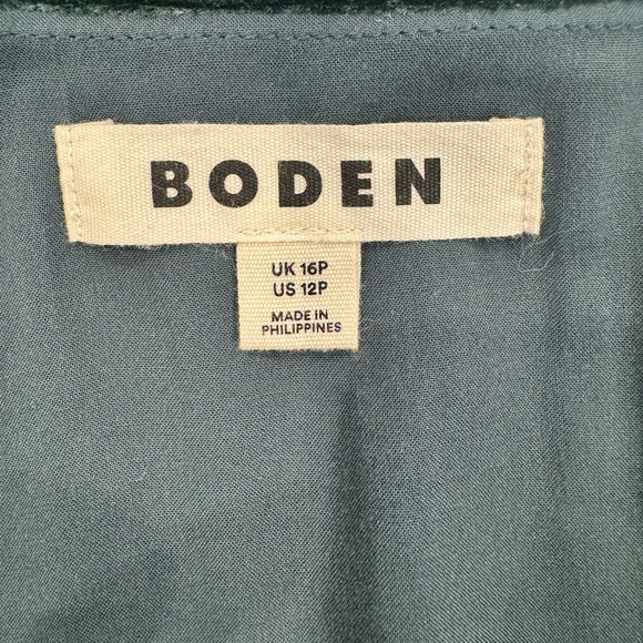 Boden Elise Velvet Midi Dress Size 12P - Picture 7 of 12